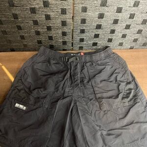 Black Pike Men’s Nylon Shorts Black Size 2XL